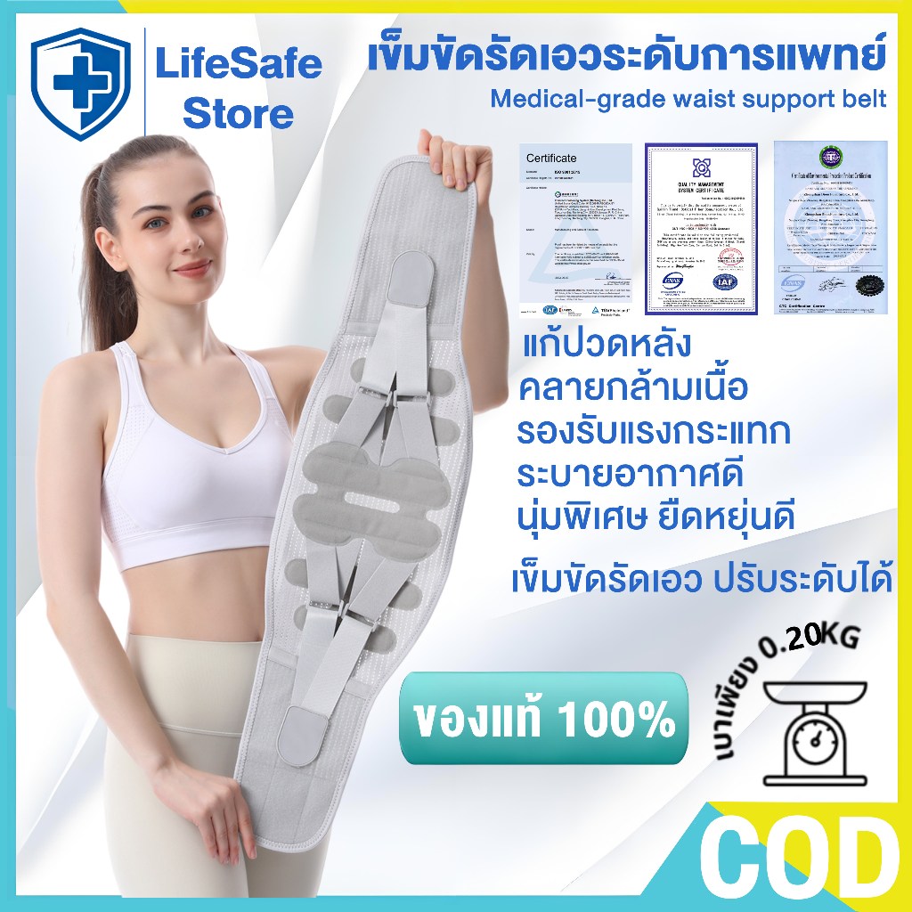 [SALE] เข็มขัดยกของ เข็มขัดพยุงหลัง siamcomfort ของแท้ เข็มขัดเซฟตี้ Back support บล็อคหลัง พยุงเอว แผ่นพยุงหลัง