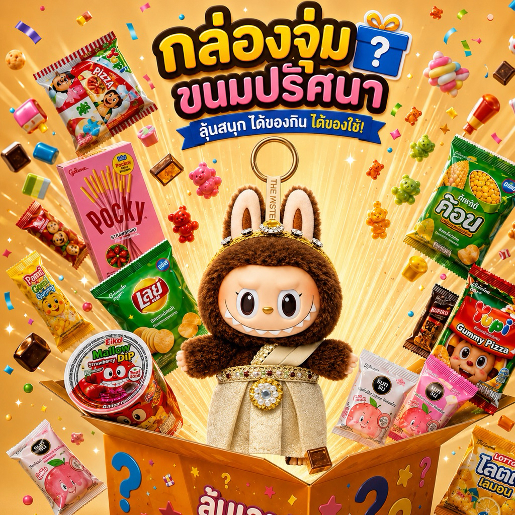 กล่องจุ่มขนมปรีศนา จุ่มลุ้นบู้สไบทอง ขนมคุ้มค่าแถมอร่อยด้วย😋