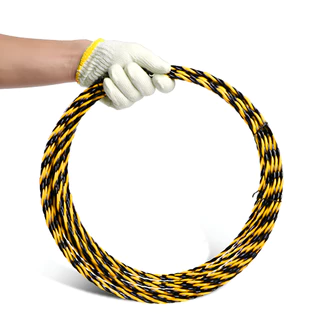 Fish Tape ฟิตเทป ดึงสายไฟในท่อ สีดำเหลือง ความยาว 10_15_20_30 เมตร