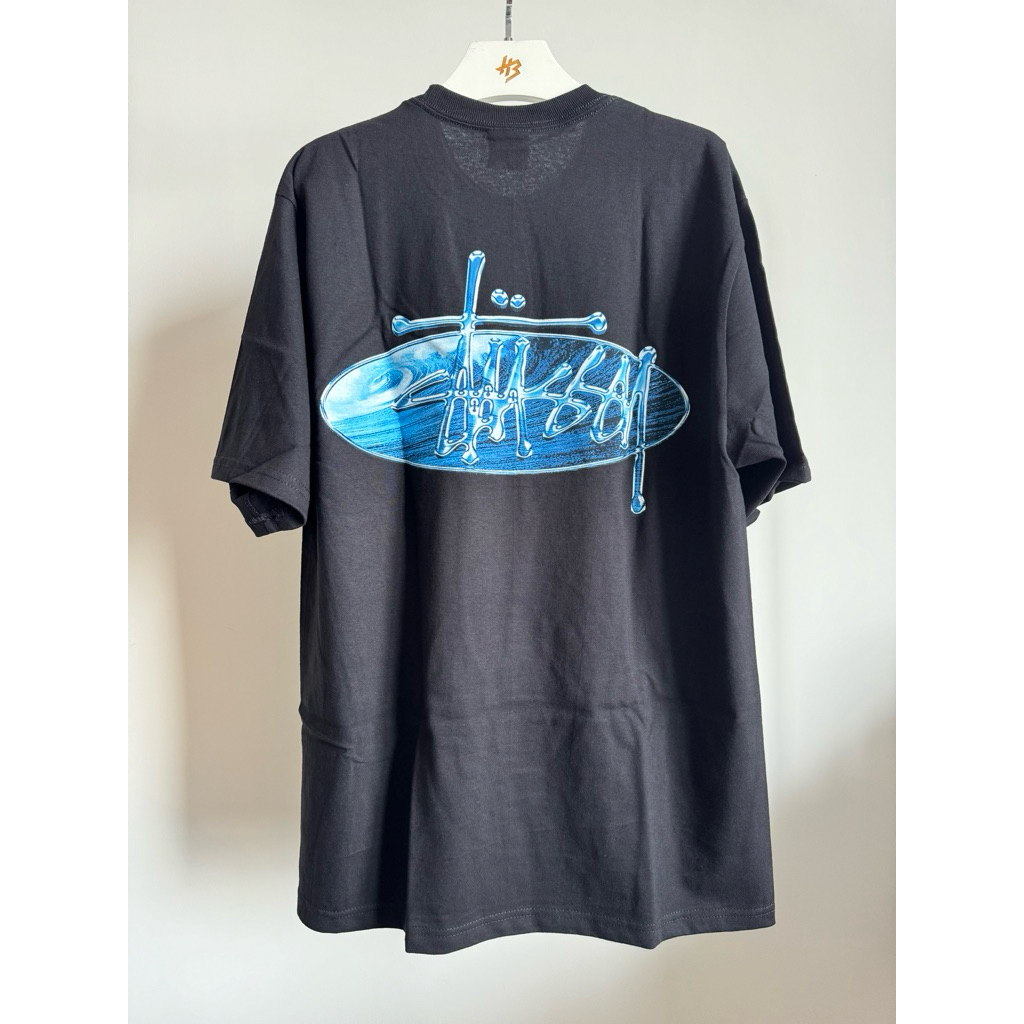 [ของแท้] STÜSSY WAVE OVAL TEE BLACK (US) พร้อมส่ง