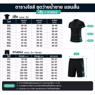 ชุดว่ายน้ำชายใส่มั้นใจ 2-9XL ใหญ่สุด รหัส 1512