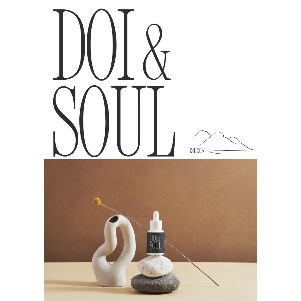 ชุดกระจายกลิ่นลูกสนธรรมชาติ | Pine Cone Reed Diffuser Set | Doi & Soul