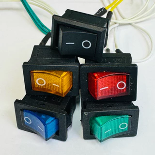 แพ็ค1ชิ้น/สวิทช์กลาง 2ทาง ปิด-เปิด ต่อสายมีไฟ 3สาย 12V (ไม่มีไฟ2สาย-ดำ 12v=125v)