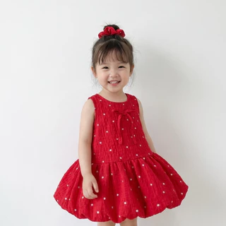 Babyonline(Y218)P1 ชั้น2K1-3 (ส่งด่วน1วัน) ชุดกระโปรงสายเดี่ยวลายสก็อตสำหรับเด็กผู้หญิง ผ้าฝ้าย นิ่ม ใส่สบาย
