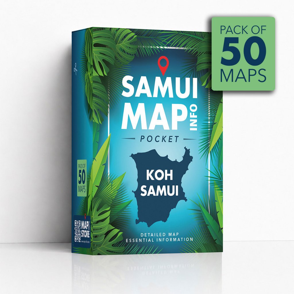 50 Samui Map Info Pocket | 50 Koh Samui Tourist Map | 50 Travel Map Thailand