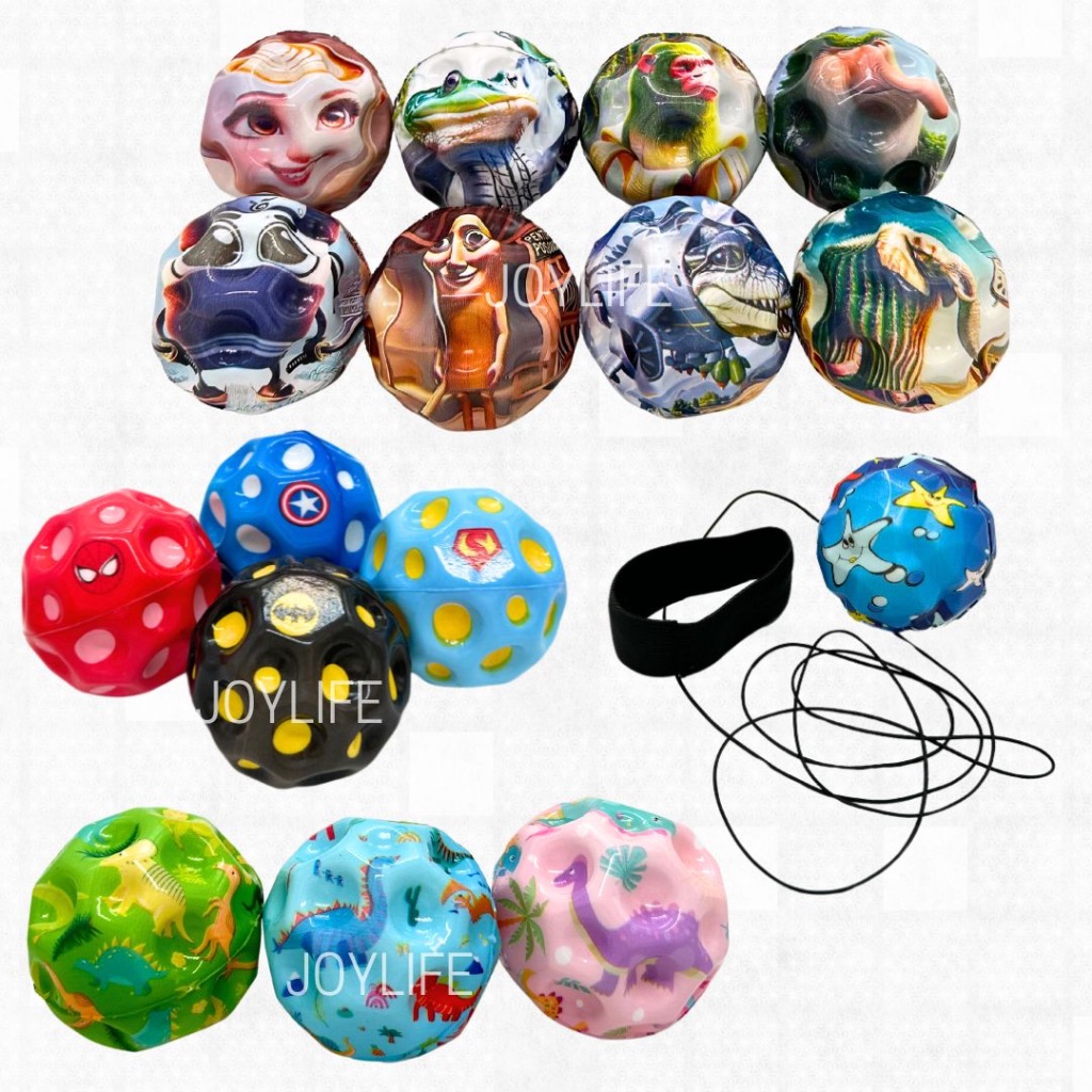 บอลหลุมเด้ง บอลเด้งกลับ (1ลูก) บอลเด้ง เด้งสูง ลายผลไม้ ของเล่นเด็ก Bouncy Ball