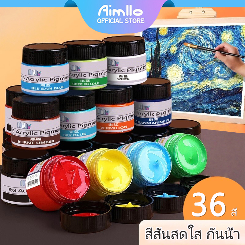 สีอะคริลิค 100/300ml สีอคิลิค สีเพ้นท์ผ้า สีทอง สีกันน้ำ สีอะคริลิค สีอะคริลิคพาสเทล สีอะคริลิคกันน้ํา acrylic paint