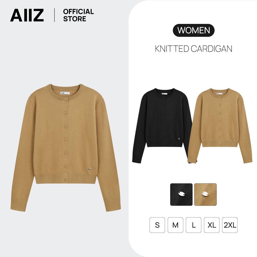AIIZ (เอ ทู แซด) - AIIZ เสื้อคาร์ดิแกนผู้หญิงผ้าถัก AIIZ Women's Knitted Cardigan ราคาถูก Shopee Lazada