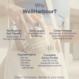 WellHarbour เซ็ท 3 กระปุก Pea Protein โปรตีนพืช โปรตีนแพลนท์ Pea Protein Complex [แถมแก้ว Shake]