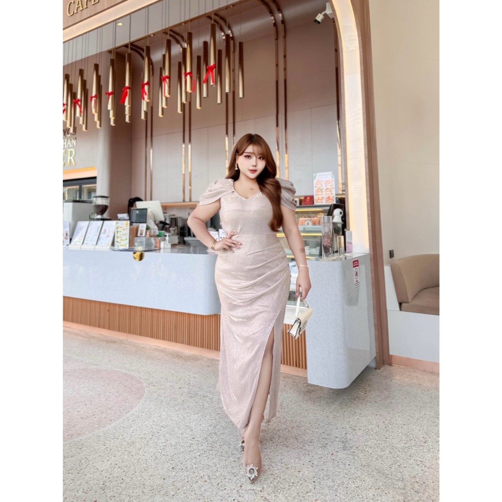 ชุดราตรีกลิตเตอร์ยืด พร้อมซับใน ใส่ไม่คันนะค่ะ รูปที่ 6