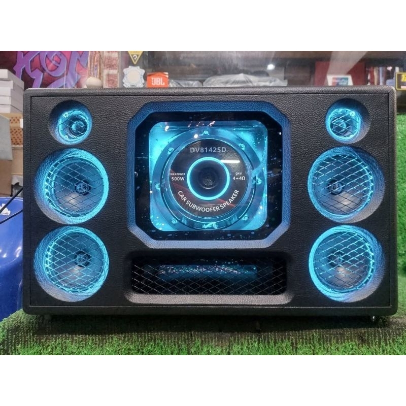 ตู้ลำโพงบลูทูธซับ8"สเปค135DVคาราโอเกะ540w.DSP ไฟ2ระบบ แบต6S15A
