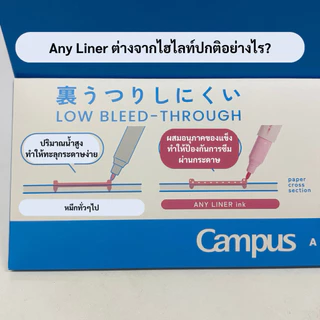 ปากกาไฮไลท์ Kokuyo Campus Any Liner มีให้เลือก 15 สี‼️ แห้งไว สีไม่ทะลุกระดาษ