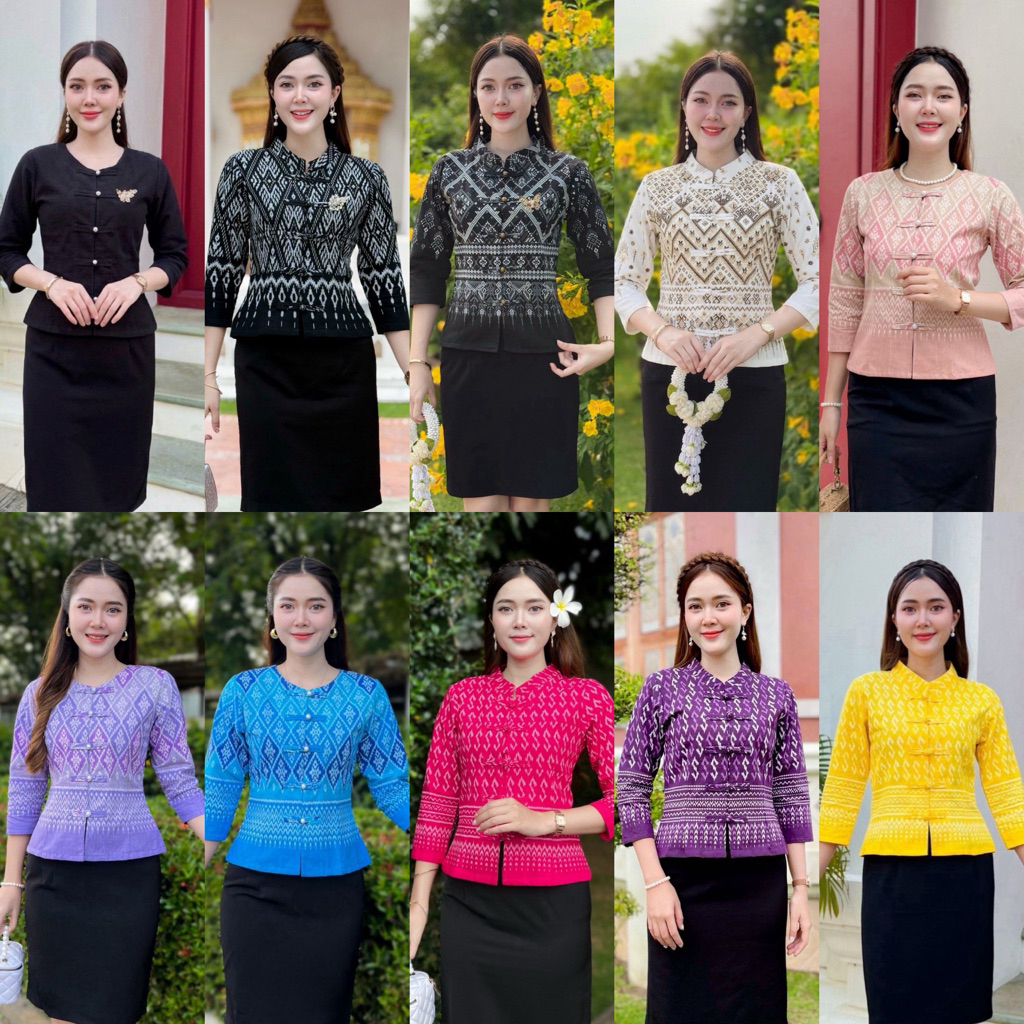 เสื้อผ้าฝ้ายหมักโคลนพิมพ์ลายแขน 5 ส่วน