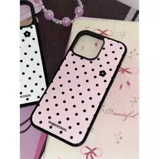 Classic Polka Wish Collection Classic Black For iPhone case เคสไอโฟน | Wishwindy