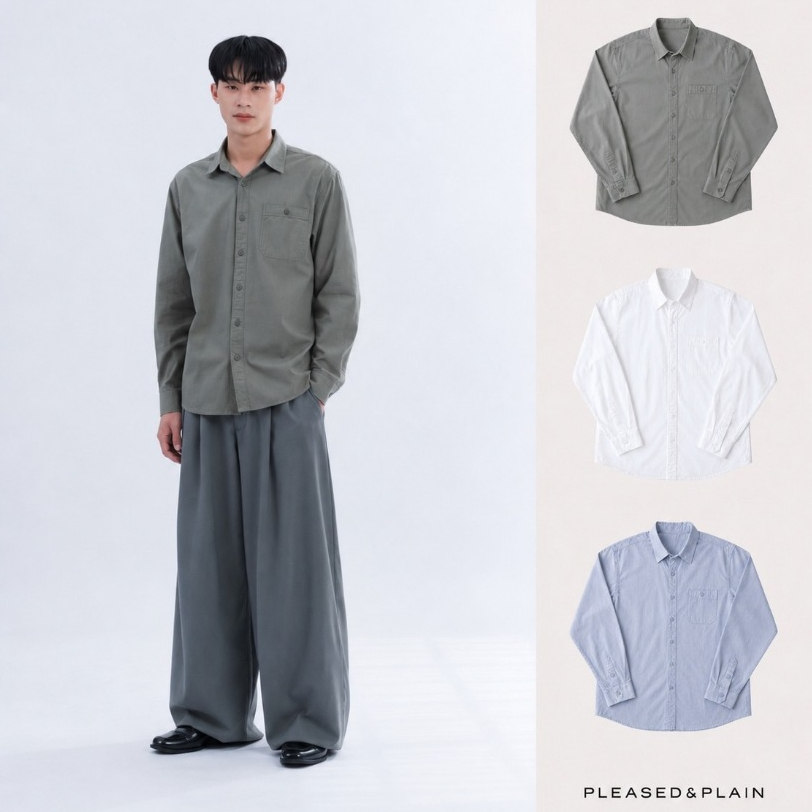 [505] Single Pocket Work Shirt เสื้อเวิร์คเชิ๊ตกระเป๋าเดี่ยว