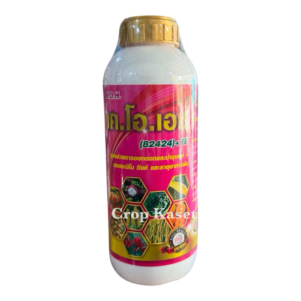 ปุ๋ยน้ำ 8-24-24 ราชามังกร แคลเซียม โบรอน ขนาด 1 ลิตร สะสมอาหาร เพิ่มช่อดอก ผลใหญ่ ขยายขนาดผล