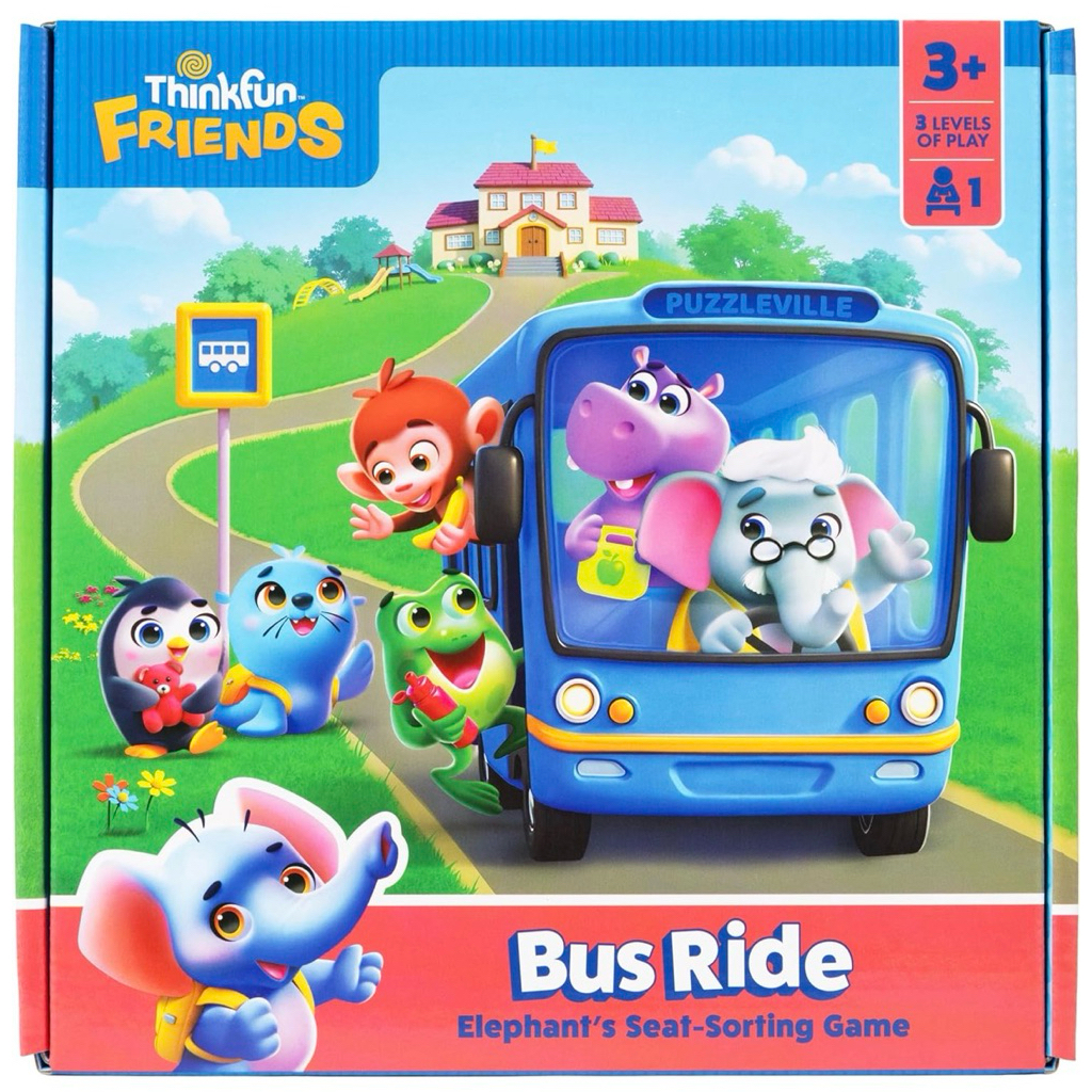[ของแท้] ThinkFun Friends - Bus Ride: Elephant’s Seat-Sorting Game บอร์ดเกมเสริมทักษะ Logic การจัดหมวดหมู่ เด็ก 3 ขวบ+