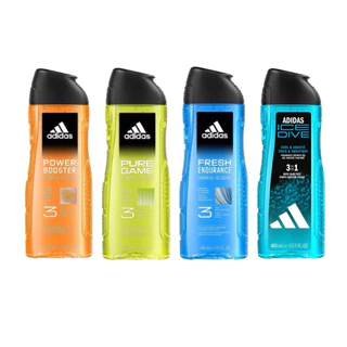 เจลอาบน้ำ อาดิดาส 3อิน1 ทำความสะอาดร่างกาย ผม หน้า ตัว 400ml. มี4 สูตร