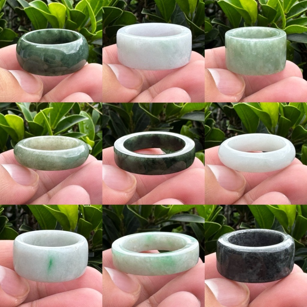 A1A - 399 แหวน แหวนหยก หยกพม่า เสริมดวง เสริมสิริมงคล พร้อมตัวเลือก จำนวน 100 วง หลายรูปแบบ หลายทรง ตามความเหมาะสม