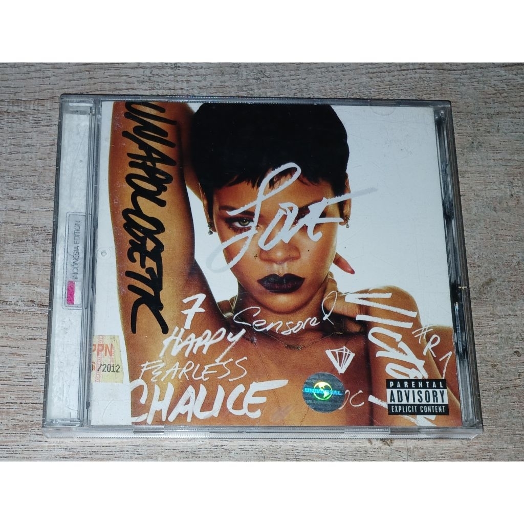 Rihanna ซีดี CD Album Unapologetic Indonesia Special Censored Edition