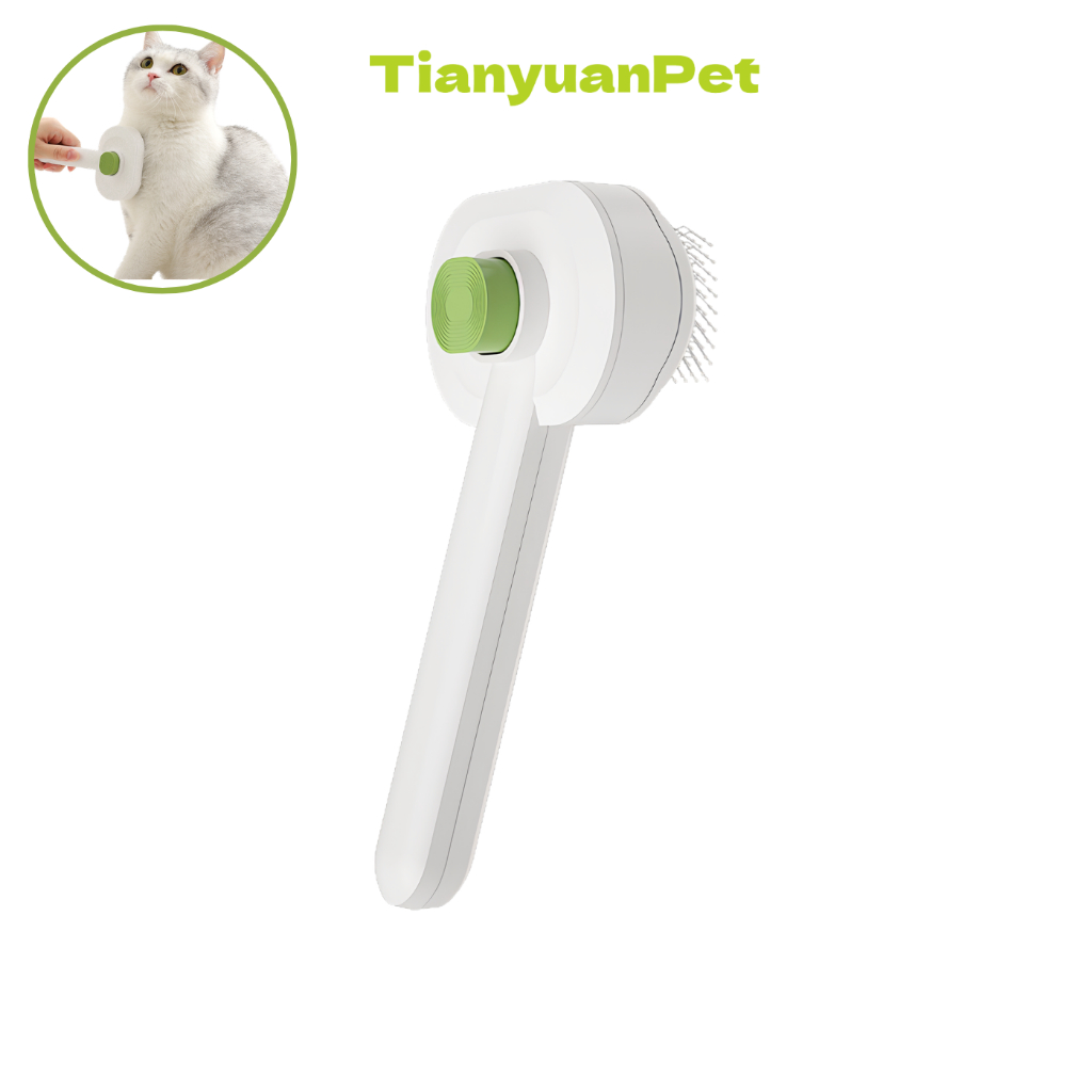 Tianyuan Pet หวีแปรงขนสุนัขและแมว Pet Grooming Brush ด้ามจับกันลื่น จับถนัดมือ ลดการระคายเคือง