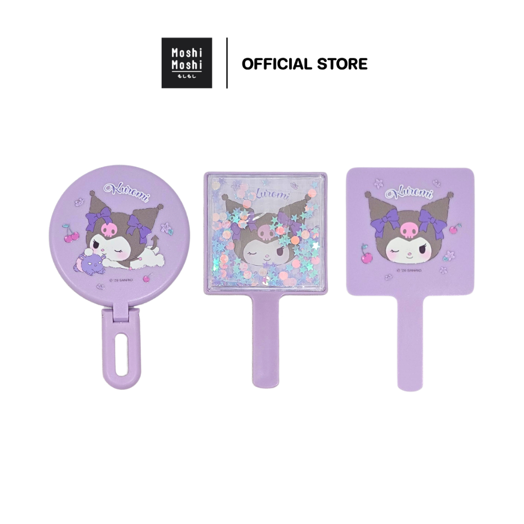 Moshi Moshi Mirror กระจก ลาย Kuromi ลิขสิทธิ์แท้จากค่าย Sanrio รุ่น 6100008284-8289