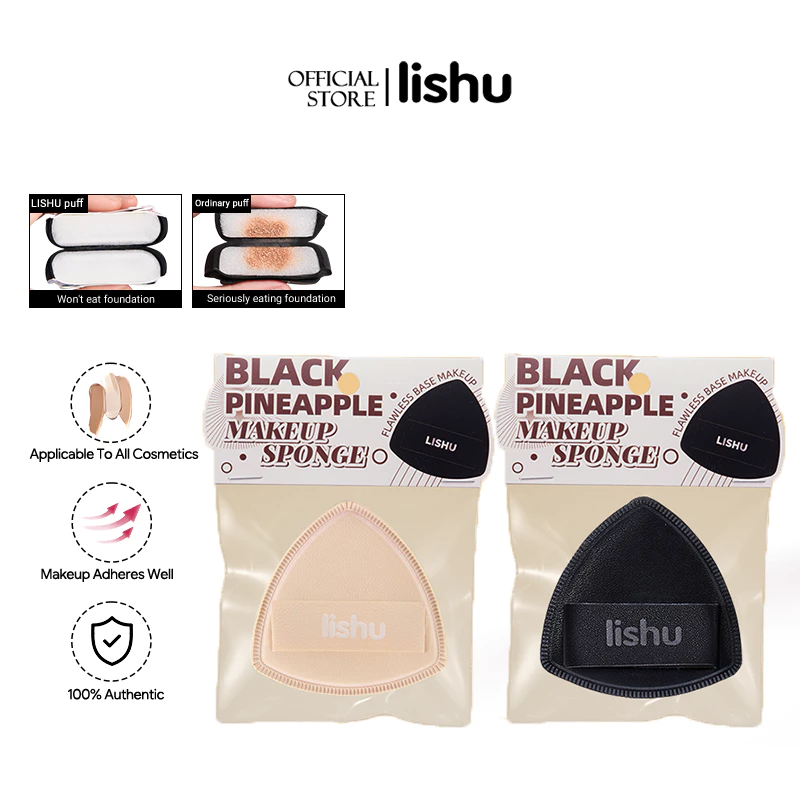 Lishu Velvet Powder Puff ฟองน้ำแต่งหน้าทรงหยดน้ำขนาดใหญ่ นุ่มละมุน ปราศจากลาเท็กซ์ สำหรับครีมเหลว รองพื้น และแป้งฝุ่น
