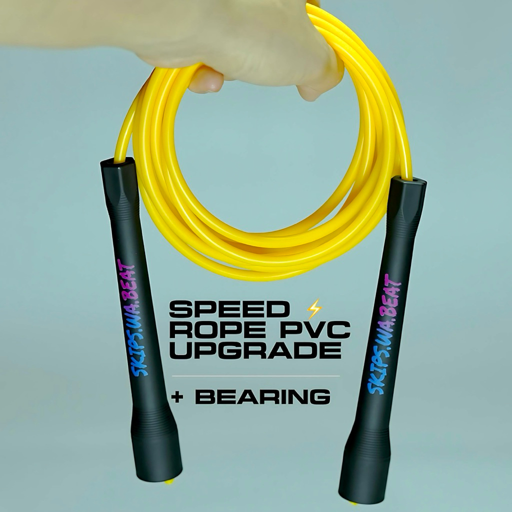 พร้อมส่ง🇹🇭เชือกกระโดดโฉมใหม่✔️✨SPEED ROPE PVC 5mmด้ามจับสั้น✔️ NUwPGRADE+bearing ✨เหมาะสำหรับการทำspeed ทำความเร็วสูงๆ