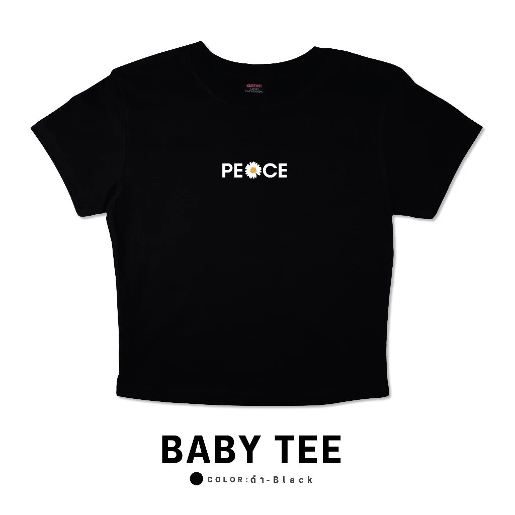 ONESTEP BABY TEE l เนื้อผ้านุ่ม Super Soft ผลิตจาก cotton แท้ 100% หนานุ่ม อย่างดี ใส่สบาย ไม่ร้อน ลาย PEACE 299 - Women