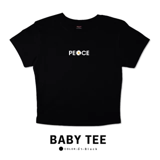 ONESTEP BABY TEE l เนื้อผ้านุ่ม Super Soft ผลิตจาก cotton แท้ 100% หนานุ่ม อย่างดี ใส่สบาย ไม่ร้อน ลาย PEACE 299 - Women