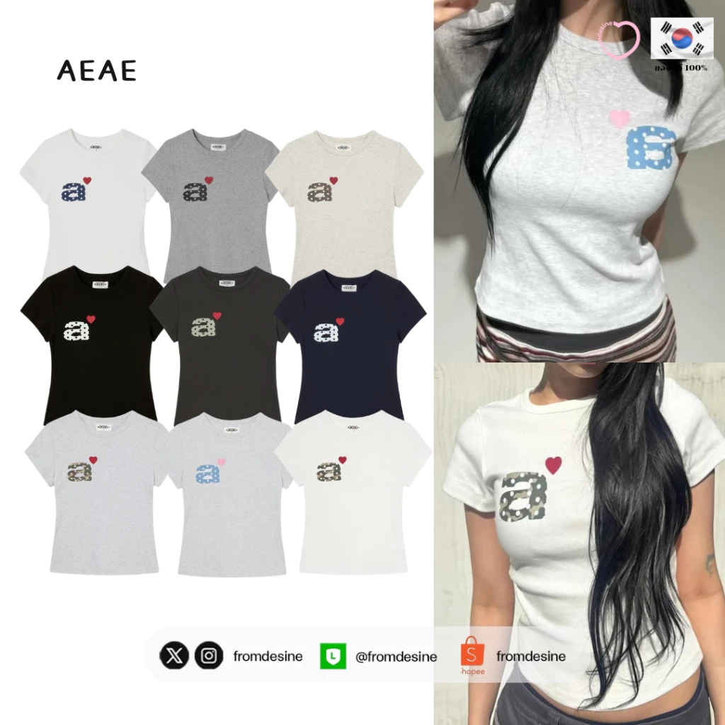 [ พร้อมส่ง ] AEAE DOT SMALL LETTER TEE