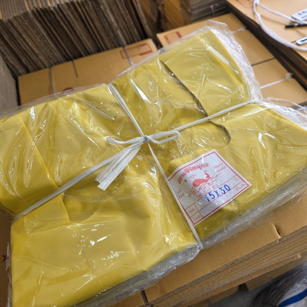 ถุงหิ้วสีหนา 15×30 มัด10แพค 5โล