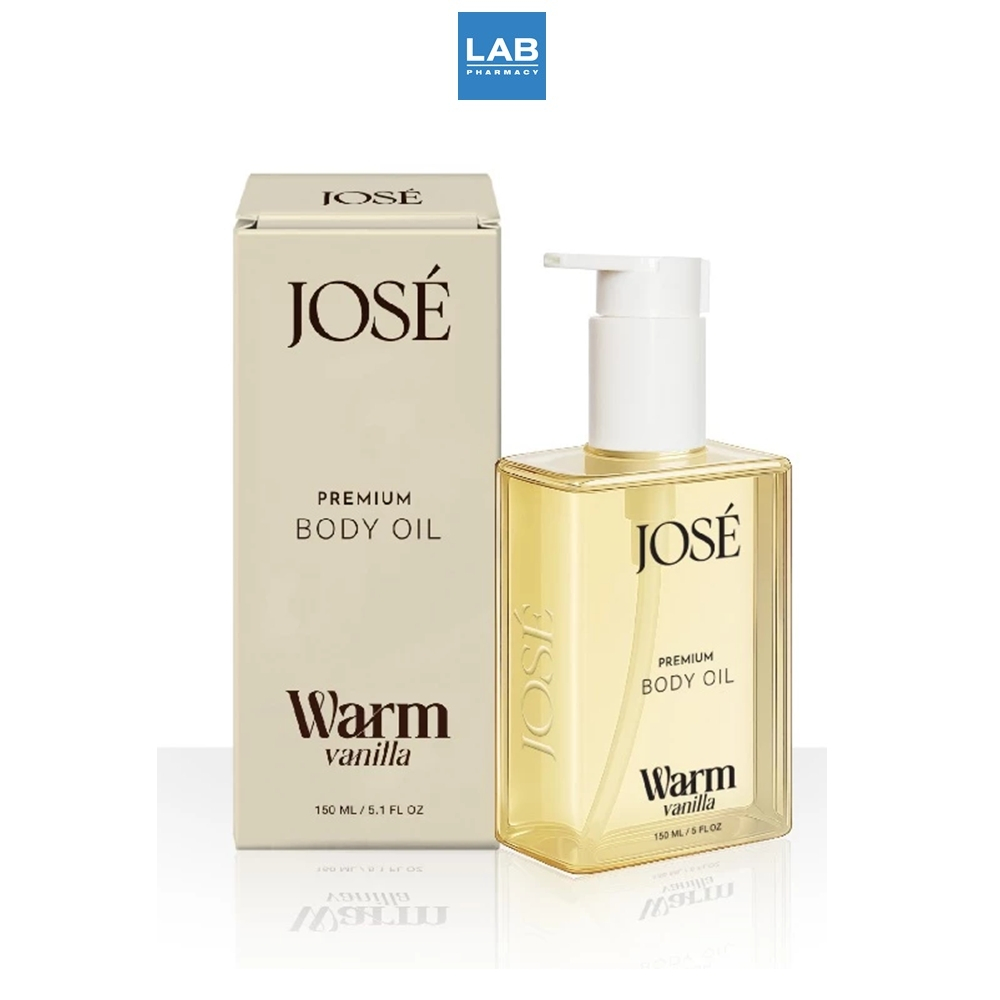 Jose Premium Body Oil Warm Vanilla 150ml. โจเซ่ พรีเมียม บอดี้ ออยล์ กลิ่นวอร์ม วานิลลา ขนาด 150 มล.