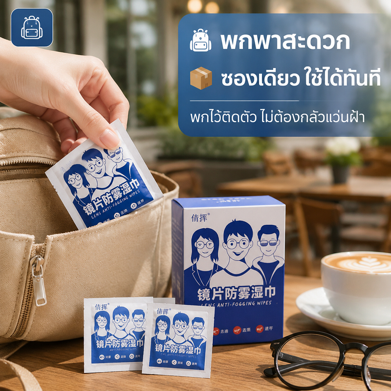 🔥พร้อมส่ง ใน 🇹🇭🔥 ผ้าเช็ดแว่นตาป้องกันฝ้า 100 ชิ้น ทิชชูเช็ดแว่นตาทำความสะอาดเลนส์