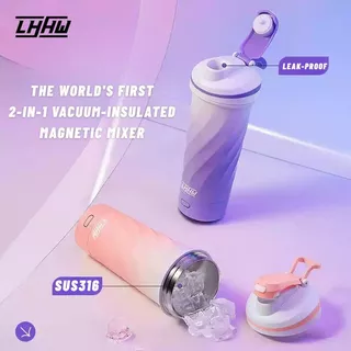 LHHW แก้วปั่น E-MAGMIX Insulated AUTO Shaker SUS316 เก็บความร้อนความเย็น 2 ชั้น ด้วยมอเตอร์ 7,500 RPM แบตเตอรี่ 1,000 mA