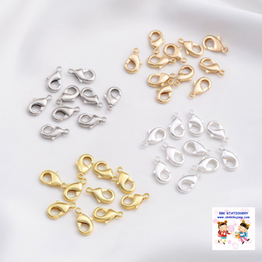 ตะขอก้ามปู 10 ชิ้น/แพค อุปกรณ์ร้อยลูกปัด อุปกรณ์ DIY อุปกรณ์ร้อยสร้อยข้อมือ