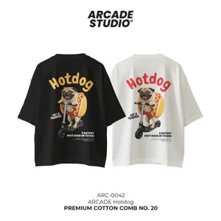 [พรี 4 วัน] ARCADE เสื้อ Hotdog (ARC-0042) / เสื้อ Oversize เนื้อผ้า 100% Cotton Comb 190 GSM