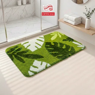 EXPRESS CARPET พรมเช็ดเท้า45x70cm หนานุ่มพร้อมส่ง พรมห้องน้ำ มีกันลื่น ขนนุ่มสีสวย ซักได้ แห้งไว