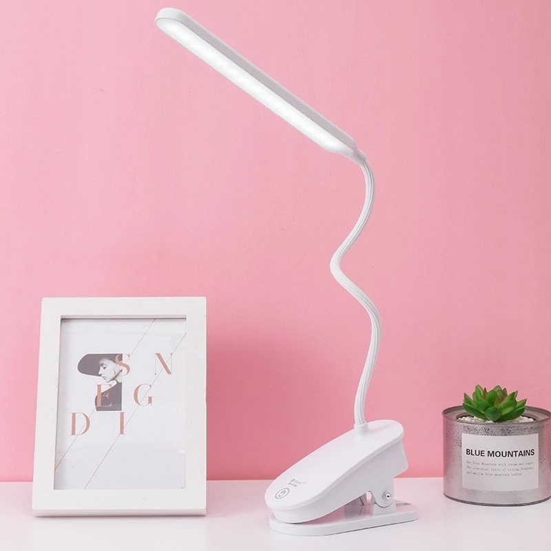 [ของแถม ห้ามสั่งซื้อ] โคมไฟตั้งโต๊ะ LED แบบหนีบขอบโต๊ะ ไร้สาย ปรับแสงได้ 3สี หรี่แสงได้ เหมาะอ่านหนังสือถนอมสายตา