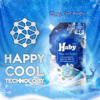 [6 ถุง] HABY น้ำยาปรับผ้านุ่ม HAPPY COOL BOOSTER กลิ่น Happy Snow ขนาด 540 ml