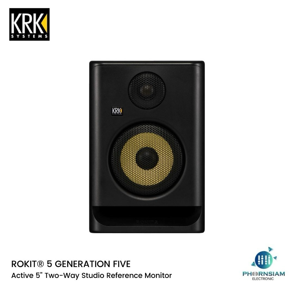 KRK ROKIT 5 G5 ตู้ลำโพงสตูดิโอมอนิเตอร์ขนาด 5 นิ้ว 130 วัตต์ มีแอมป์ในตัว