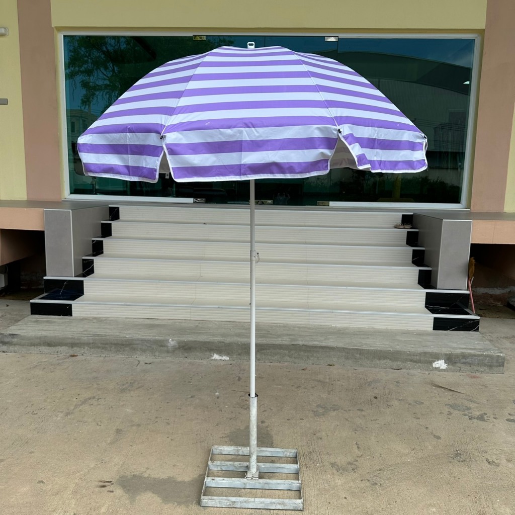 ร่มสนาม ร่มแม่ค้า กว้าง​1.6เมตร​ แกนขาว ผ้าUV/ผ้าใบ ร่มชายหาด​ กันแดด กันฝน ผลิตในไทย(ไม่รวมขาตั้ง) 36นิ้ว