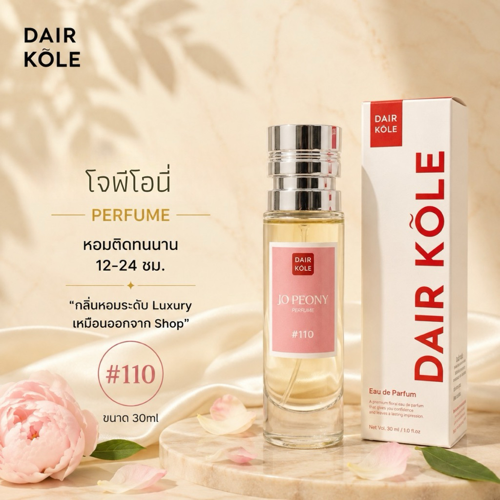 มาใหม่🔥กลิ่นShopแท้🔥น้ำหอมDK #110  J.PEO ติดทน12-24ชม. #น้ำหอมผู้หญิง #น้ำหอม #ติดทนนาน #แดร์โคล #DK