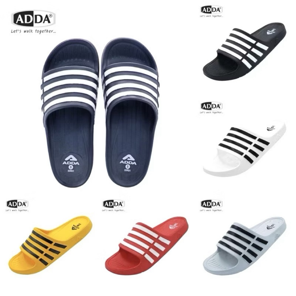 รองเท้าสวม ADDA รุ่น 55R01รองเท้าสวมแอ๊ดด้าแถบ4เส้น แท้ %