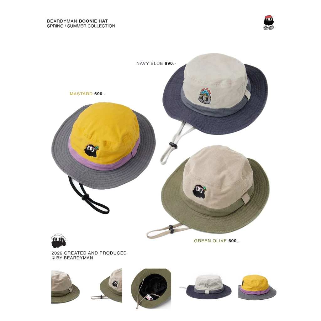 หมวกปีกกว้าง BEARDYMAN BOONIE HAT