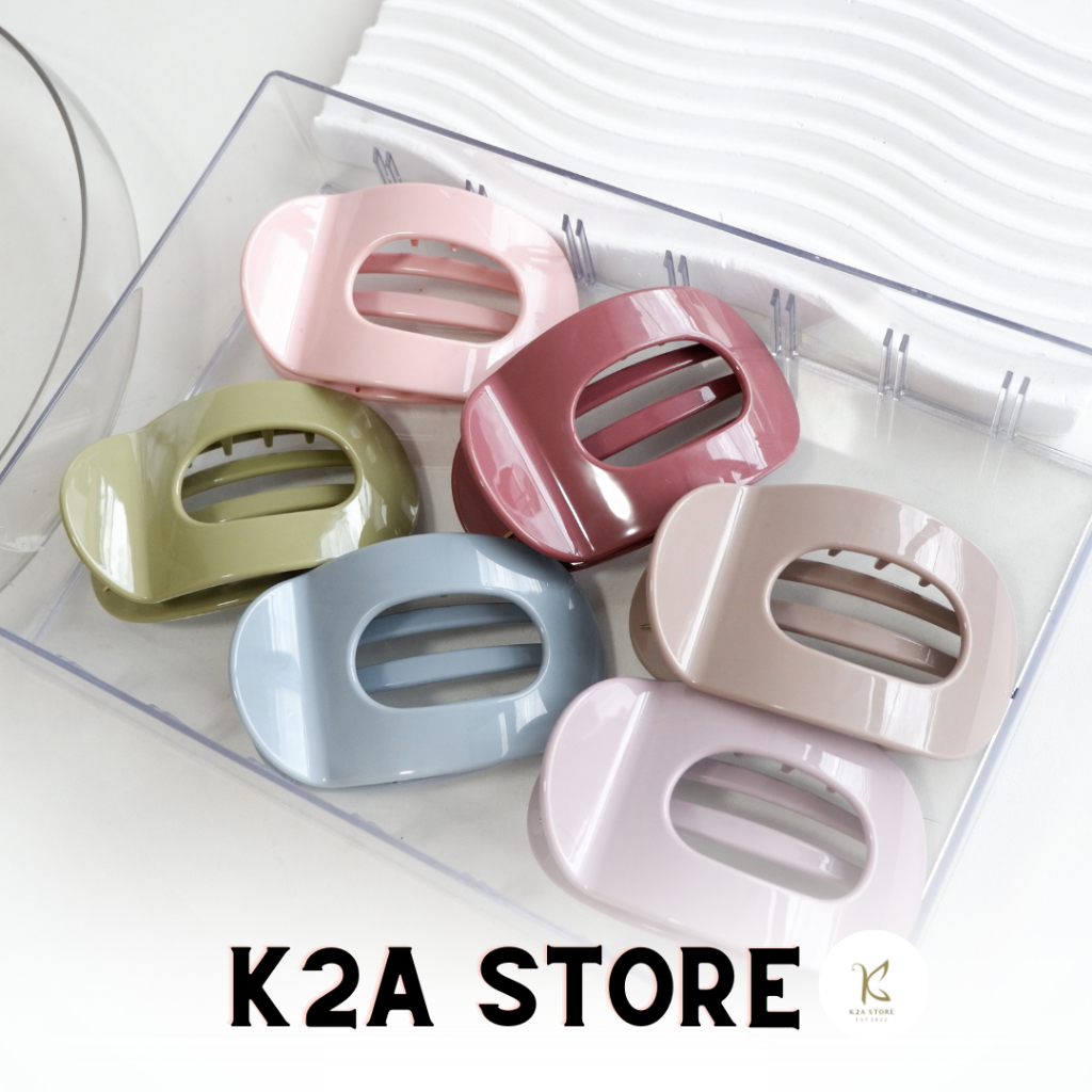 กิ๊บหนีบผม Flat Oval Claw แฟชั่นทรงแบน ขนาด 10 cm ++พร้อมส่งจากไทย++