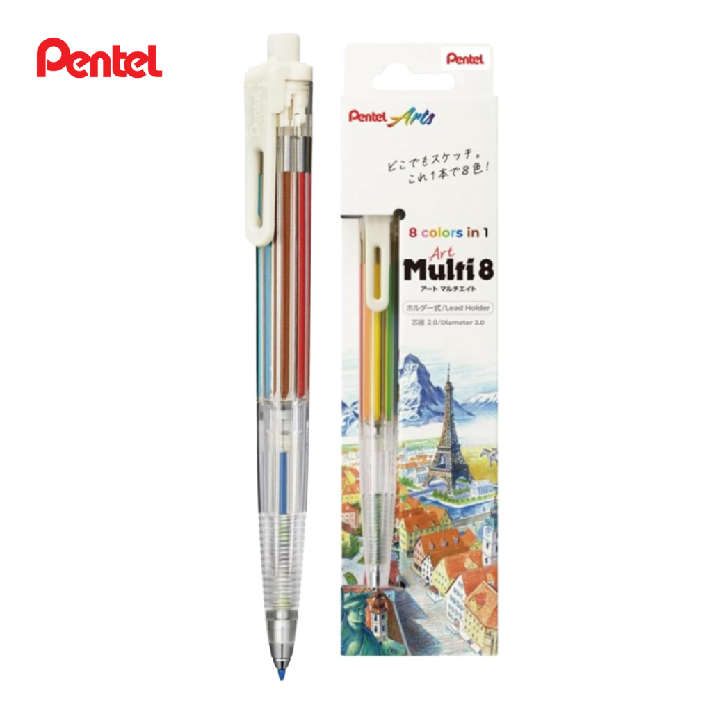 ไส้ดินสอ Pentel Art Multi 8 Color Lead 8 Colors XPH804