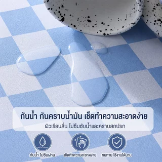 ผ้าปูโต๊ะ PVC สไตล์เกาหลี ทรงสี่เหลี่ยมผืนผ้า ผ้าคลุมโต๊ะอาหาร กันน้ำ สำหรับร้านอาหาร