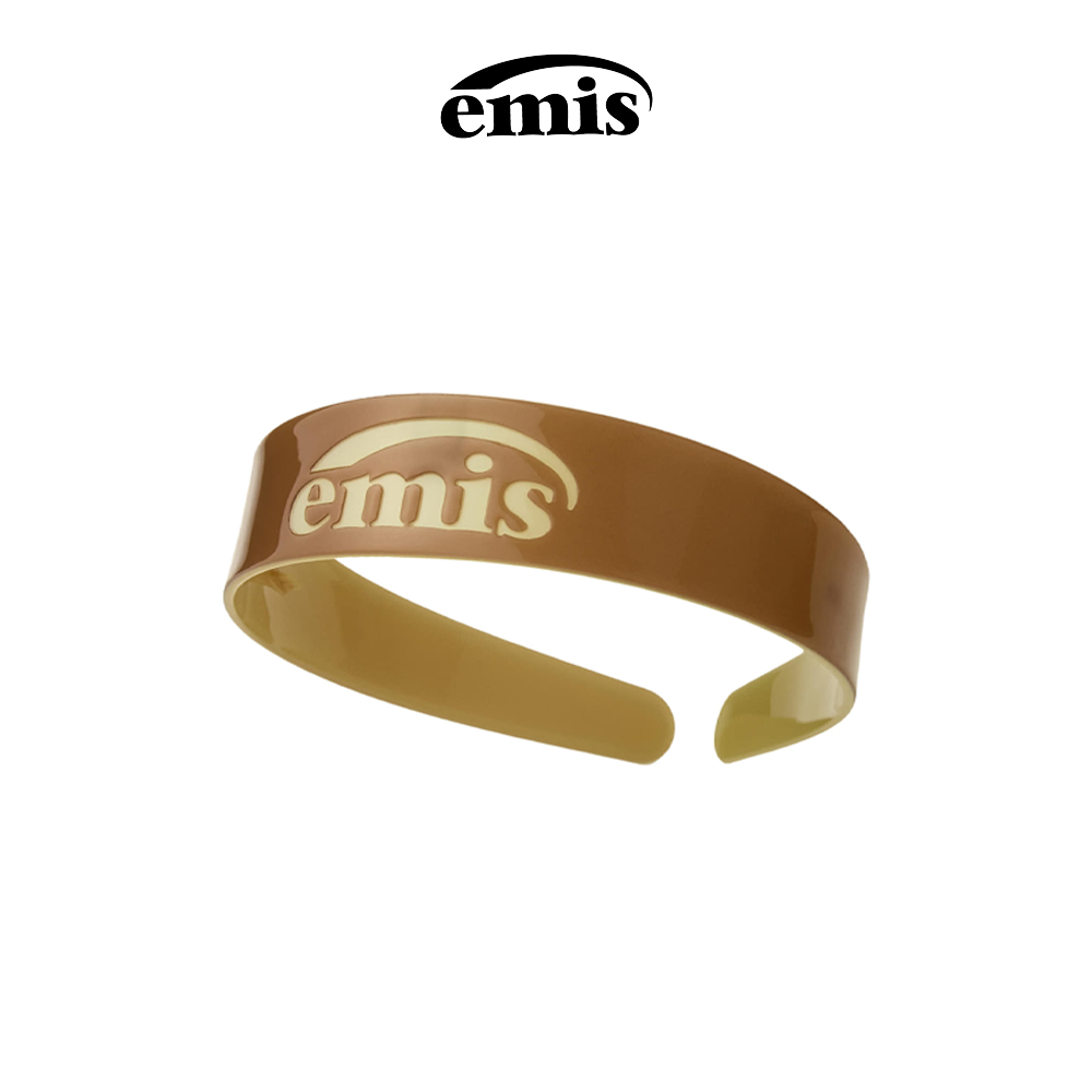 EMIS - WIDE LOGO HAIRBAND ( BEIGE , BROWN)