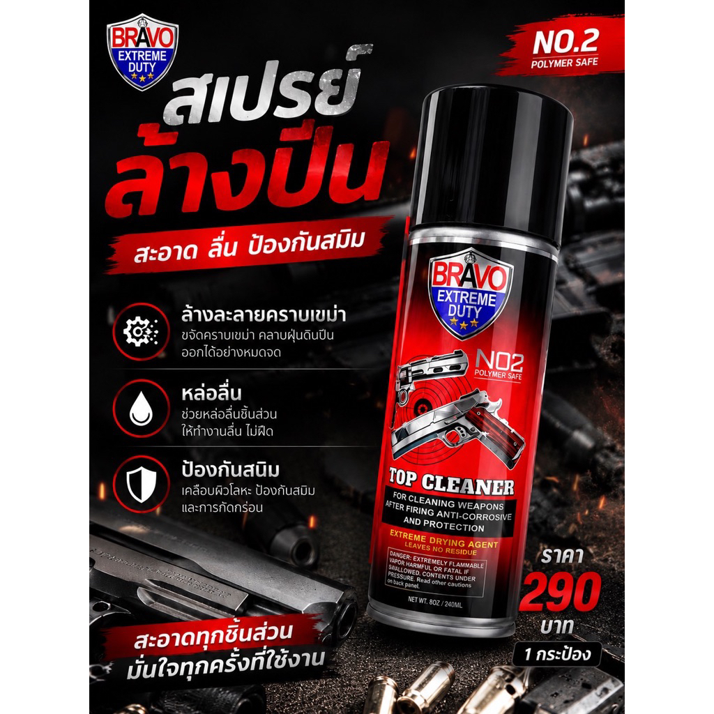 BRAVO สเปรย์อเนกประสงค์ 1 กระป๋อง (แถมผ้าฟรี)